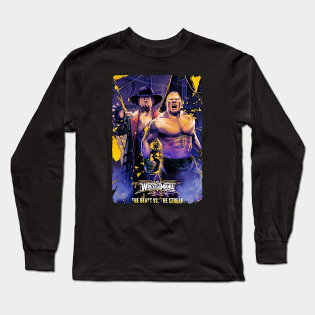 mania tHE BEAST VS THE STREAK Long Sleeve T-Shirt by awansore88